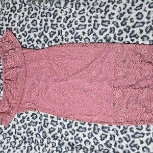 Charlotte Russe Strapless Lace Dress in Mauve